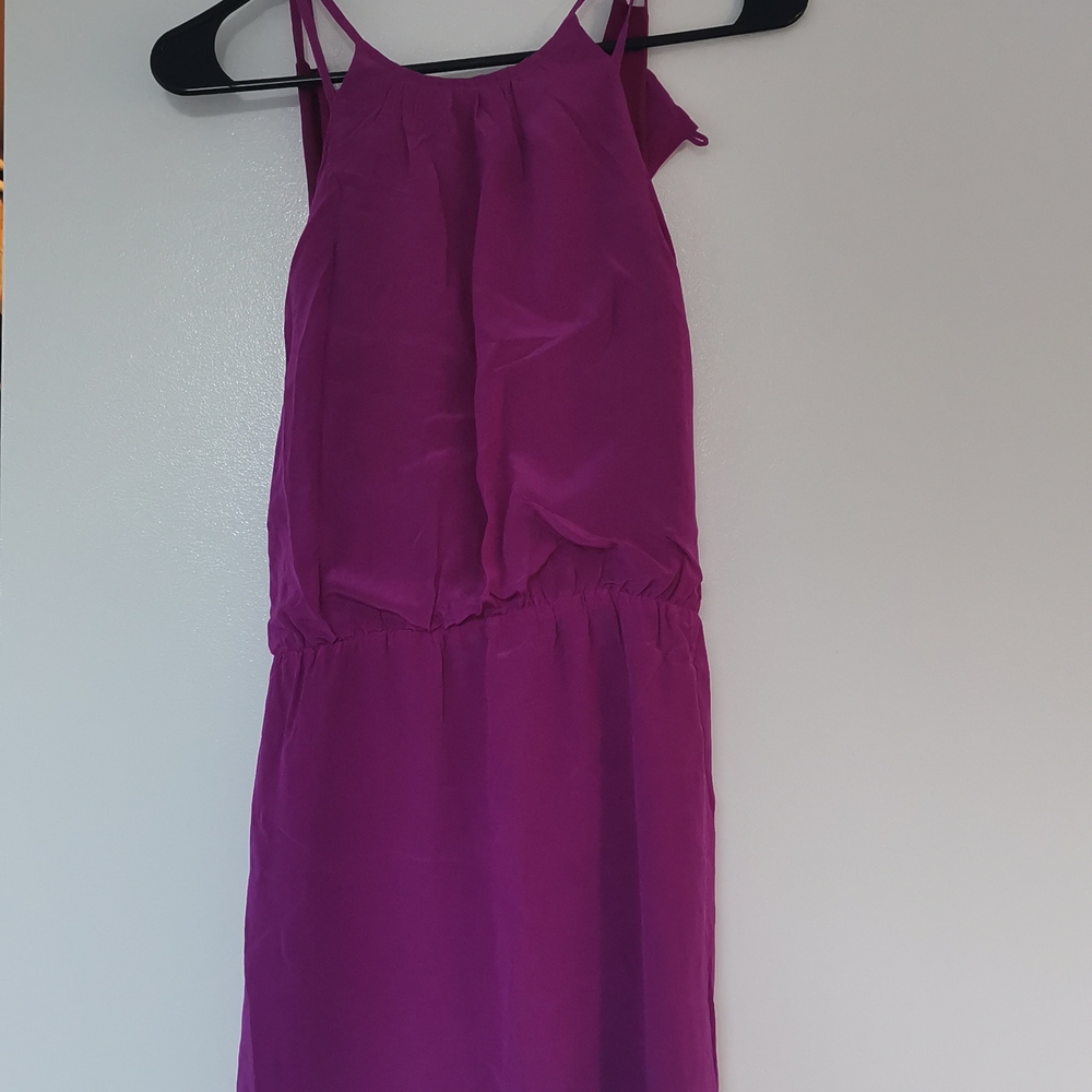 Aijek silk fuschia summer dress